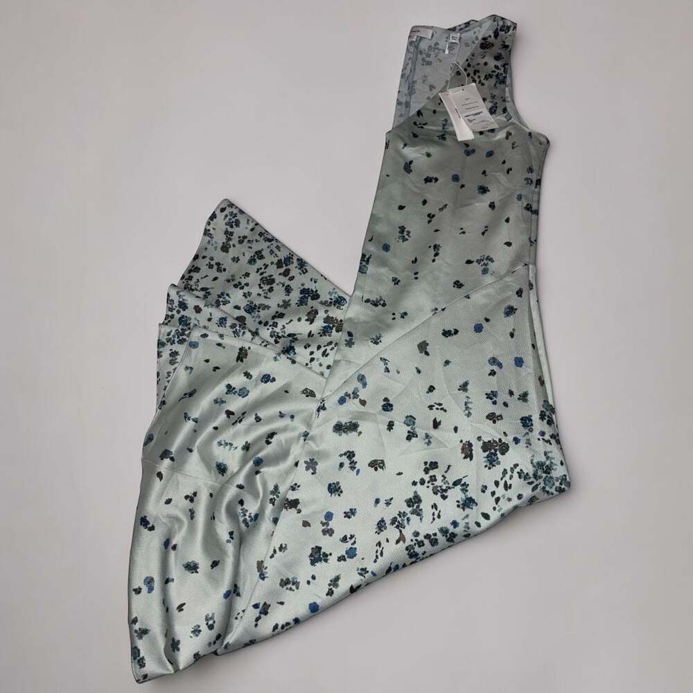NWT Vince Floral Satin Asymmetrical Sleeveless Midi Dress S